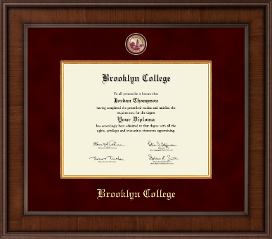 Brooklyn College diploma frame - Presidential Masterpiece Diploma Frame in Madison