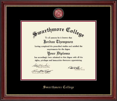 Swarthmore College diploma frame - Masterpiece Medallion Diploma Frame in Kensington Gold