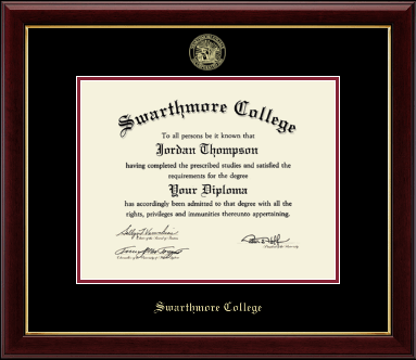 Swarthmore College diploma frame - Gold Embossed Diploma Frame in Gallery