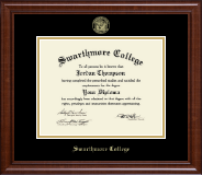 Swarthmore College diploma frame - Gold Embossed Diploma Frame in Prescott