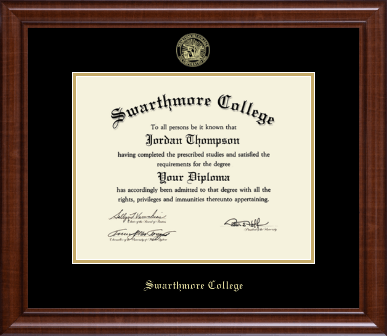 Swarthmore College diploma frame - Gold Embossed Diploma Frame in Prescott