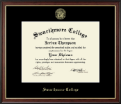 Swarthmore College diploma frame - Gold Embossed Diploma Frame in Studio Gold