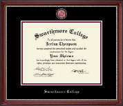 Swarthmore College diploma frame - Pewter Masterpiece Medallion Diploma Frame in Kensington Silver