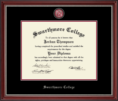 Swarthmore College diploma frame - Pewter Masterpiece Medallion Diploma Frame in Kensington Silver