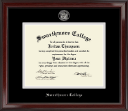 Swarthmore College diploma frame - Silver Embossed Diploma Frame in Encore