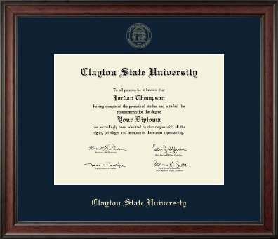 Clayton State University diploma frame - Gold Embossed Diploma Frame in Studio
