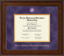 Texas Seminary Christian University diploma frame - Presidential Masterpiece Diploma Frame in Madison