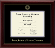 Texas Seminary Christian University diploma frame - Gold Embossed Diploma Frame in Gallery