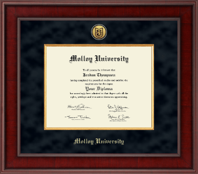 Molloy University diploma frame - Presidential Gold Engraved Diploma Frame in Jefferson