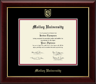 Molloy University diploma frame - Gold Embossed Diploma Frame in Gallery