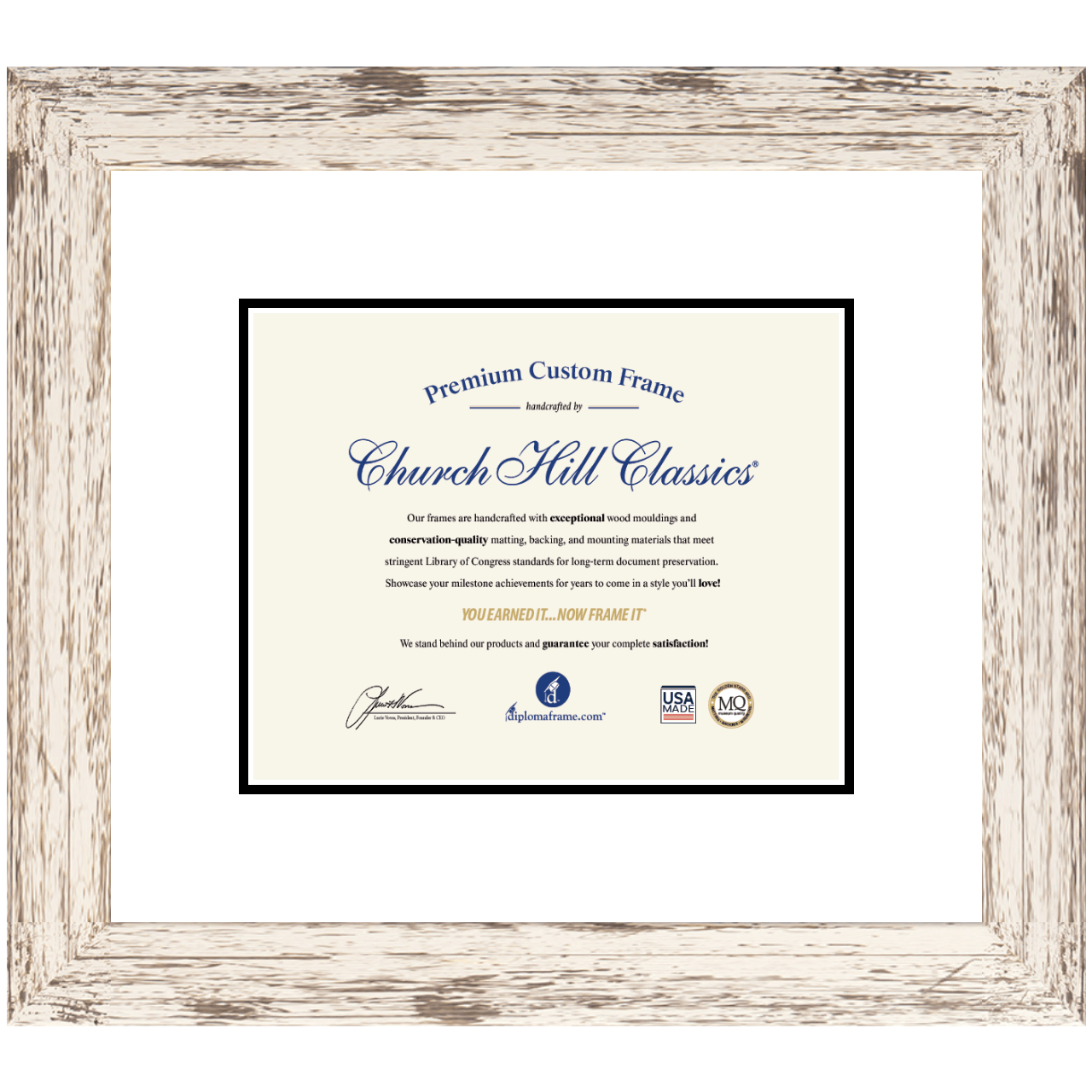 Custom Frame in Barnwood White Graduation Gifts Item 411254