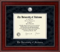 The University of Alabama Tuscaloosa diploma frame - Presidential Pewter Masterpiece Diploma Frame in Jefferson