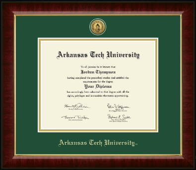 Arkansas Tech University diploma frame - Gold Engraved Medallion Diploma Frame in Murano