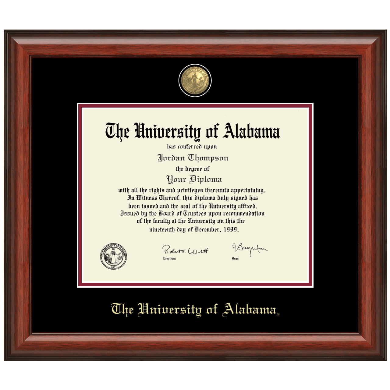 Masterpiece Medallion Diploma Frame in Canterbury The University of