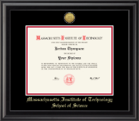 Massachusetts Institute of Technology diploma frame - Gold Engraved Medallion Diploma Frame in Midnight