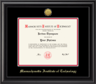Massachusetts Institute of Technology diploma frame - Gold Engraved Medallion Diploma Frame in Midnight