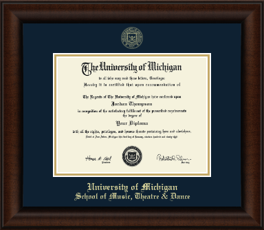 University of Michigan diploma frame - Gold Embossed Diploma Frame in Lenox