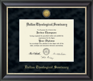 Dallas Theological Seminary diploma frame - Gold Engraved Medallion Diploma Frame in Noir