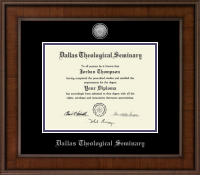 Dallas Theological Seminary diploma frame - Silver Engraved Medallion Diploma Frame in Madison