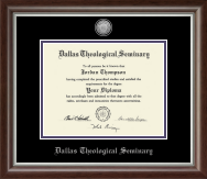 Dallas Theological Seminary diploma frame - Silver Engraved Medallion Diploma Frame in Devonshire