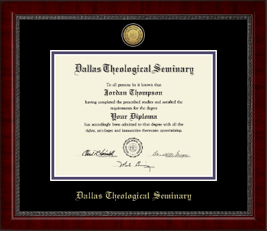 Dallas Theological Seminary diploma frame - Gold Engraved Medallion Diploma Frame in Sutton
