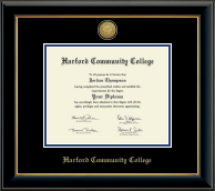 Harford Community College diploma frame - Gold Engraved Medallion Diploma Frame in Onyx Gold