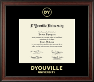 D'Youville University diploma frame - Gold Embossed Diploma Frame in Studio
