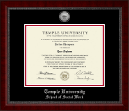 Temple University diploma frame - Silver Engraved Medallion Diploma Frame in Sutton