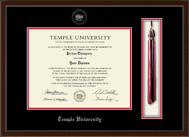 Temple University diploma frame - Tassel & Cord Diploma Frame in Delta