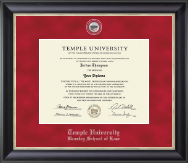 Temple University Law School diploma frame - Regal Edition Law Diploma Frame in Noir