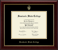 Seminole State College of Oklahoma diploma frame - Gold Embossed Diploma Frame in Gallery