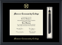 Monroe Community College diploma frame - Tassel & Cord Diploma Frame in Obsidian