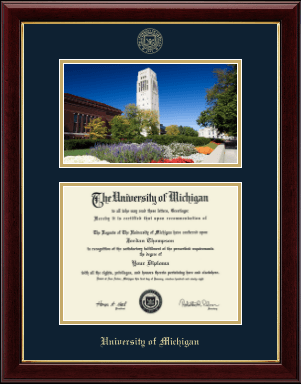 University of Michigan diploma frame - Campus Scene Diploma Frame in Gallery