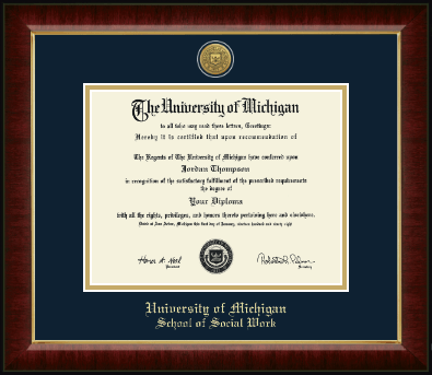 University of Michigan diploma frame - Gold Engraved Medallion Diploma Frame in Murano