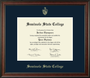 Seminole State College of Oklahoma diploma frame - Gold Embossed Diploma Frame in Studio