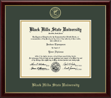 Black Hills State University diploma frame - Gold Embossed Diploma Frame in Galleria