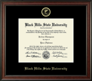 Black Hills State University diploma frame - Gold Embossed Diploma Frame in Studio