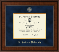 Saint Ambrose University diploma frame - Presidential Masterpiece Diploma Frame Gold in Madison
