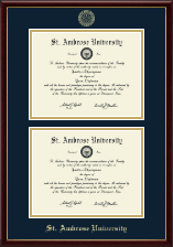 Saint Ambrose University diploma frame - Double Diploma Frame in Galleria