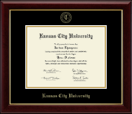 Kansas City University diploma frame - Gold Embossed Diploma Frame in Gallery
