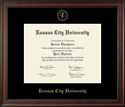 Kansas City University diploma frame - Gold Embossed Diploma Frame in Studio