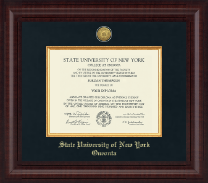 State University of New York - College at Oneonta diploma frame - Presidential Gold Engraved Diploma Frame in Premier