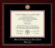 State University of New York - College at Oneonta diploma frame - Gold Engraved Medallion Diploma Frame in Sutton