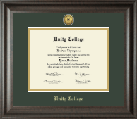 Unity College diploma frame - Gold Engraved Medallion Diploma Frame in Acadia