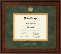 Unity College diploma frame - Presidential Gold Engraved Diploma Frame in Madison