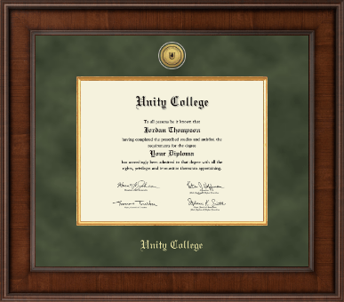 Unity College diploma frame - Presidential Gold Engraved Diploma Frame in Madison