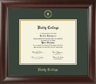 Unity College diploma frame - Gold Embossed Diploma Frame in Rainier