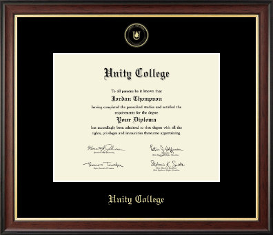 Unity College diploma frame - Gold Embossed Diploma Frame in Studio Gold
