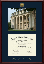 Athens State University diploma frame - Gold Engraved Medallion Campus Scene Diploma Frame in Galleria