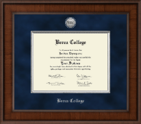 Berea College diploma frame - Presidential Silver Engraved Diploma Frame in Madison